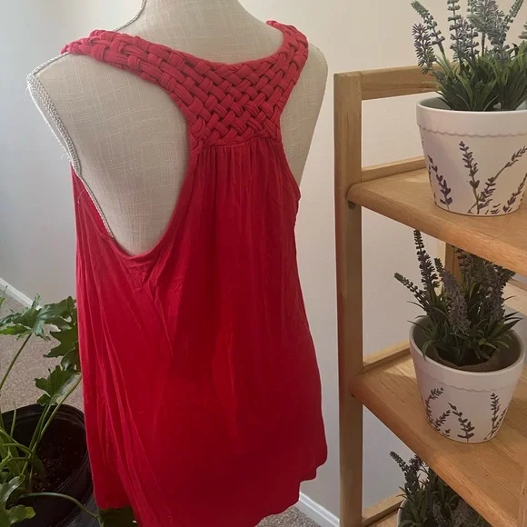 Bright Red Razor Back Tank - Picture 1 of 4